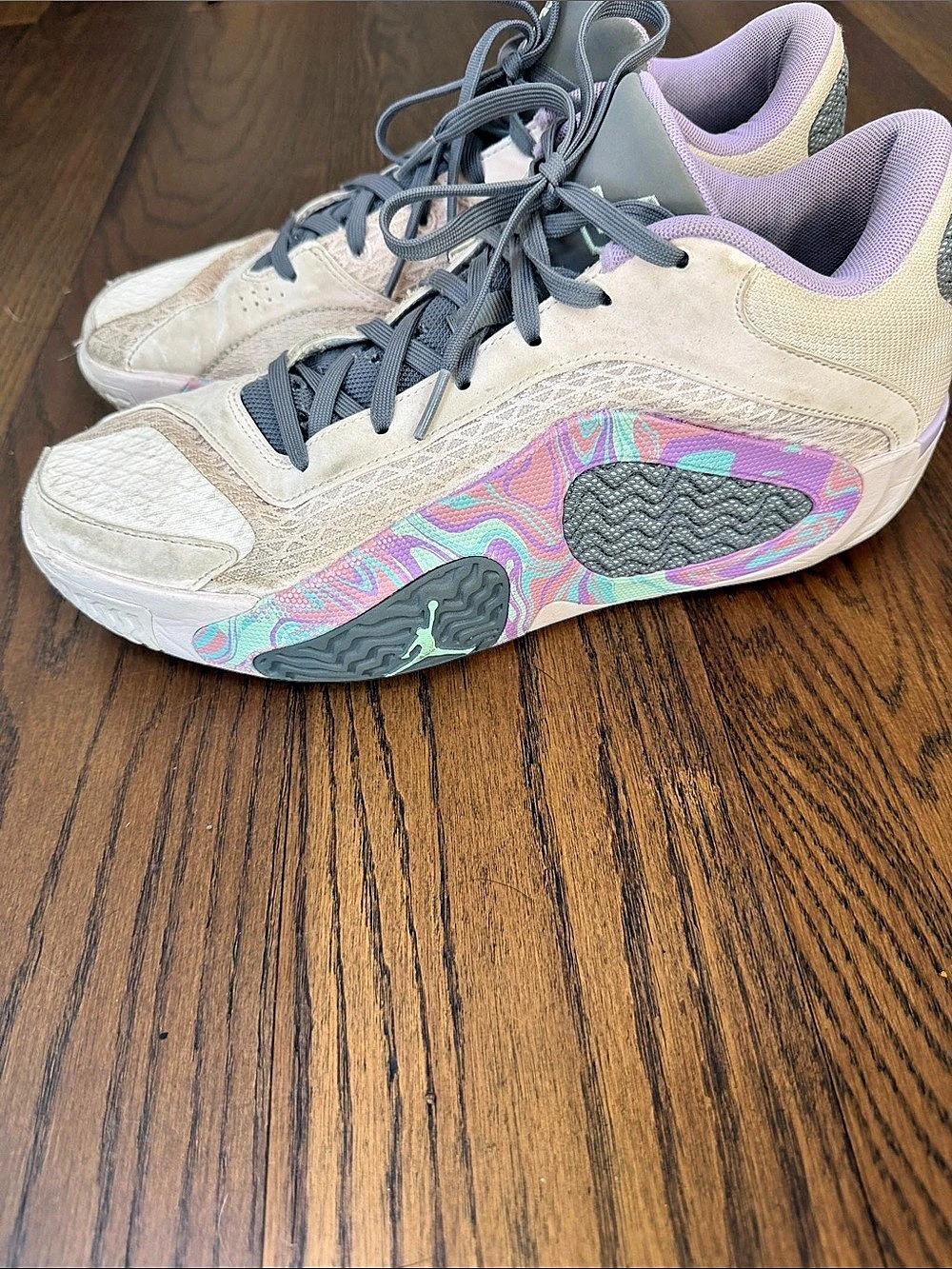 Nike Air Jordan Tatum 2 Sidewalk Chalk Easter Basketball Shoes US 10.5